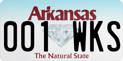 AR license plate 001WKS