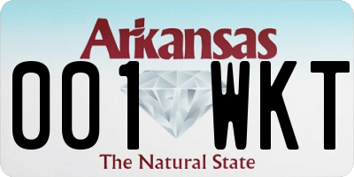AR license plate 001WKT