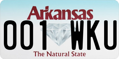 AR license plate 001WKU