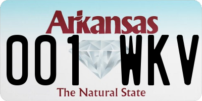 AR license plate 001WKV