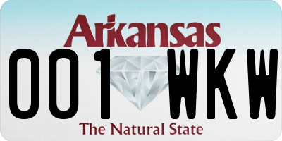 AR license plate 001WKW