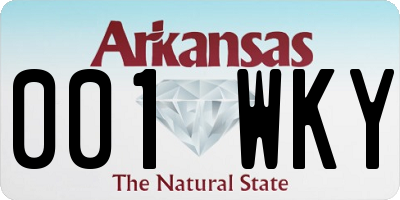 AR license plate 001WKY