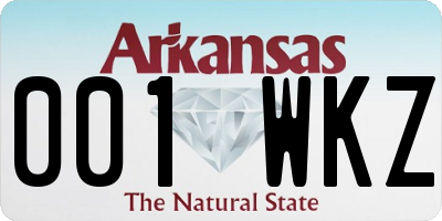 AR license plate 001WKZ