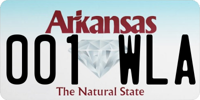 AR license plate 001WLA