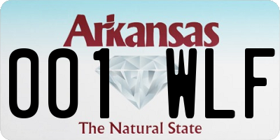 AR license plate 001WLF