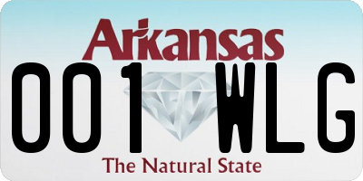 AR license plate 001WLG