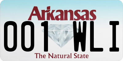 AR license plate 001WLI