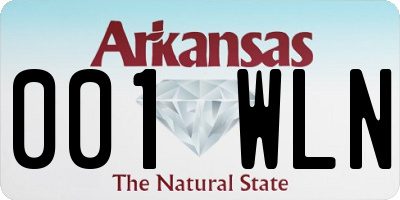 AR license plate 001WLN