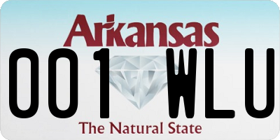 AR license plate 001WLU