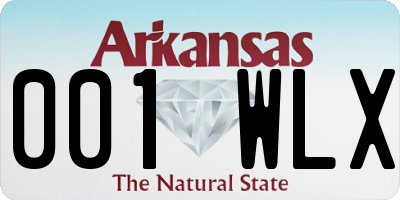 AR license plate 001WLX