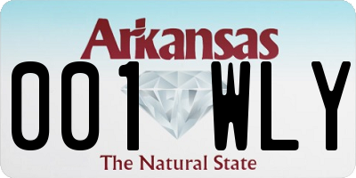 AR license plate 001WLY