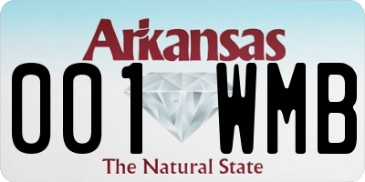 AR license plate 001WMB