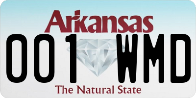 AR license plate 001WMD