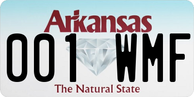 AR license plate 001WMF
