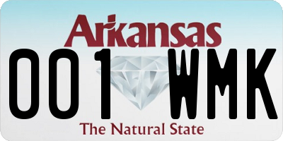 AR license plate 001WMK