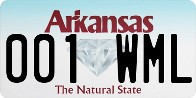 AR license plate 001WML