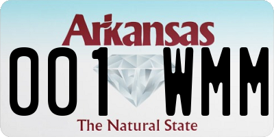 AR license plate 001WMM