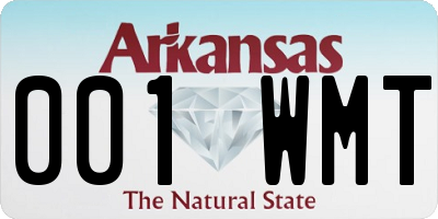 AR license plate 001WMT