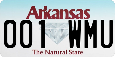 AR license plate 001WMU