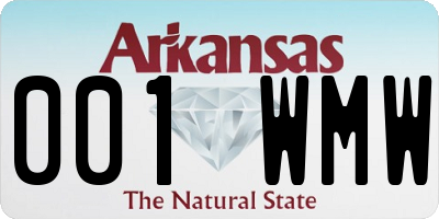 AR license plate 001WMW