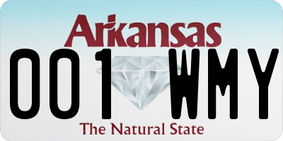 AR license plate 001WMY