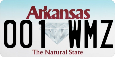 AR license plate 001WMZ