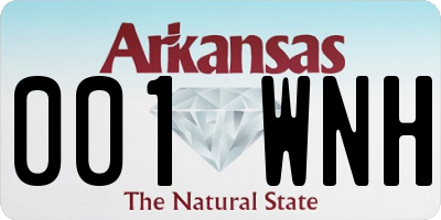 AR license plate 001WNH