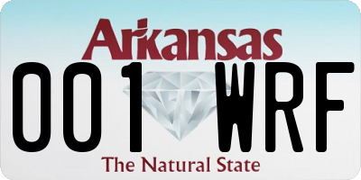 AR license plate 001WRF