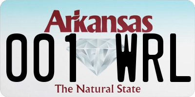 AR license plate 001WRL
