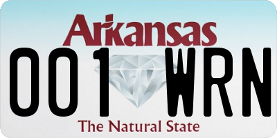 AR license plate 001WRN