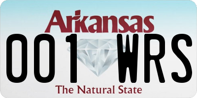 AR license plate 001WRS