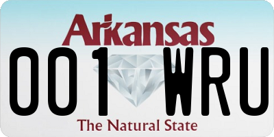 AR license plate 001WRU