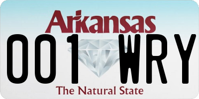 AR license plate 001WRY