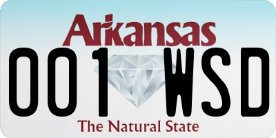 AR license plate 001WSD