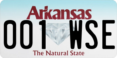 AR license plate 001WSE