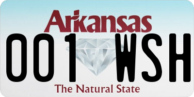 AR license plate 001WSH