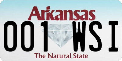 AR license plate 001WSI
