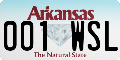 AR license plate 001WSL