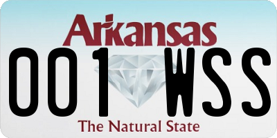 AR license plate 001WSS