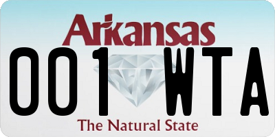 AR license plate 001WTA