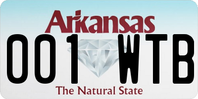 AR license plate 001WTB