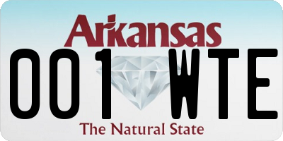 AR license plate 001WTE