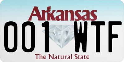 AR license plate 001WTF