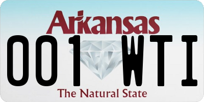 AR license plate 001WTI