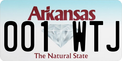 AR license plate 001WTJ