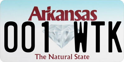 AR license plate 001WTK