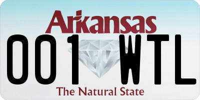 AR license plate 001WTL