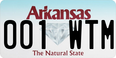 AR license plate 001WTM
