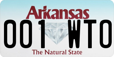 AR license plate 001WTO