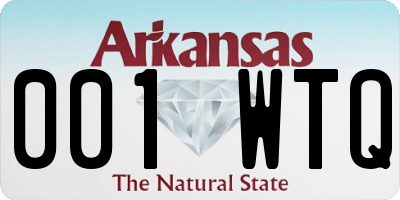 AR license plate 001WTQ
